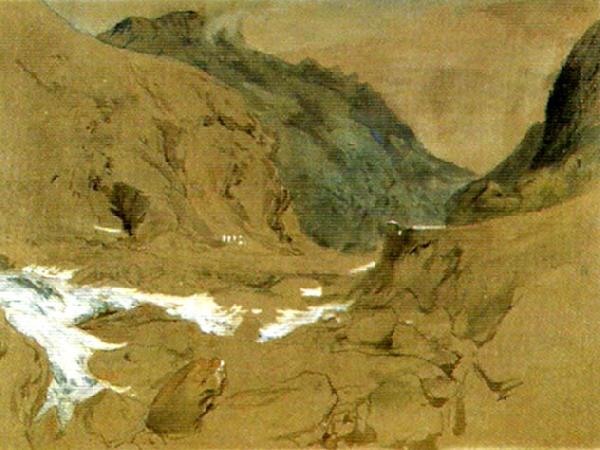 John Ruskin the pass of faido on the st gotthard oil painting image